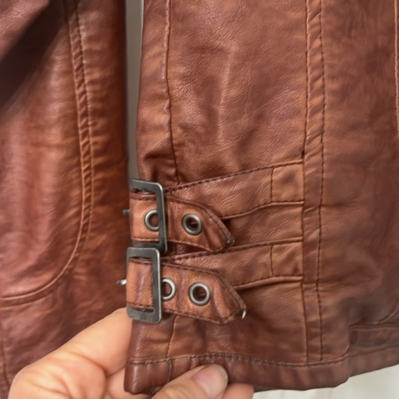 Vintage faux leather jacket sz S - Picture 5 of 8